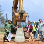 Coloca gobernadora primera piedra del Cuartel de la Guardia Nacional en Tlaxco